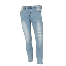 엣지애 남성용 일자 슬림 스크래치 청바지 MCPJU8047S1