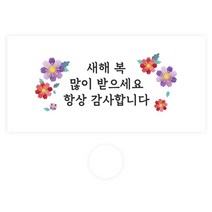 도나앤데코 120 유화 새해 꽃장식 용돈봉투 30p + 스티커30p, 화이트(봉투), 스티커(투명), 1세트