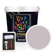 WEMIXTONE 외부용 EXTERIOR 페인트 3L + 붓 + 로울러 + 트레이 세트, WMT0237P01(페인트)