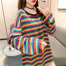 DM 임부용 빅사이즈 스트라이프 티셔츠