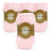 필립섬유 쎄비 보니보니 뜨개실 80g x 4p, 2 베이비핑크