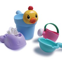 바른 오리 물뿌리개 아기 목욕 장난감, 옐로우