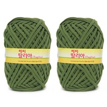 쎄비 딸리아 뜨개실 2p, 올리브, 100m, 2개