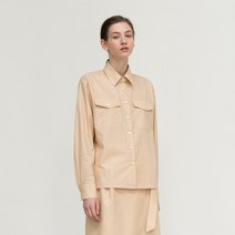 르 여성용 코팅 포켓 셔츠