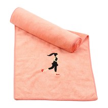에이팀 컬러 자수 스포츠 타올, 오렌지, 1개