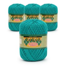 필립섬유 쎄비 실크 인견사 뜨개실 90g x 4p, 857 청록