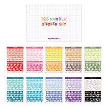 워너디스 또박또박 숫자 스티커 세트, 10종, 1세트
