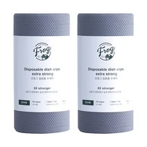 프로그 일회용 수세미 엑스트라 스트롱 60p, 그레이, 2개