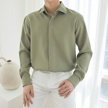 맨타임 남성용 MMV 데일리 미니멀 히든버튼 셔츠