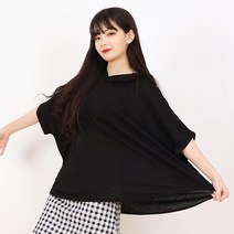 페이퍼먼츠 여성용 반팔 가오리 후드 루즈핏 캐주얼 티셔츠 13694