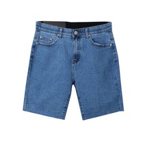 제제 남성용 히든밴딩 밑단 컷팅 스판 청 반바지