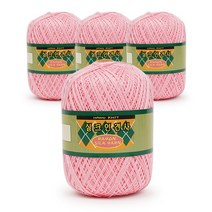 필립섬유 쎄비 실크 인견사 뜨개실 90g x 4p, 804 베이비핑크