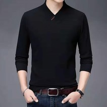 남성용 마켓A 와이드브이넥 티셔츠