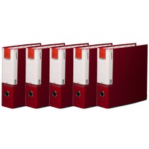A4 합지 D링 7CM 바인더 3공 BR937, 적색, 5개
