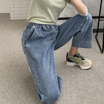 패션풀 여성용 유니 롤업 밴딩 데님 팬츠 27514