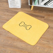 파스텔펫 반려동물 럭키 기모 매트, 옐로우