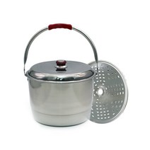 스텐팩토리 로차 스텐 인덕션겸용 들통, 35cm, 실버
