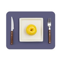 엘로니 플랫 사각 실리콘 테이블 매트, 퍼플, 368 x 280 mm