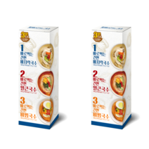 제이온 바로먹는 간편국수 바지락 2p + 얼큰 2p + 비빔 2p 세트 746g, 2세트