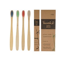 환경과 자연사랑 대나무 칫솔 4종 세트, 1세트
