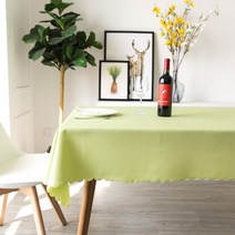알럽홈 맞춤형 스퀘어 레이스 포인트 레스토랑 식탁보, 라이트그린, 140 x 140 cm