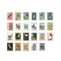 잇홈 빈티지 우표 DIY 다꾸 스티커, 1세트, 숲속 친구들