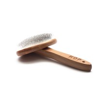 펫콤마 HOP 강아지 고양이 죽은털 엉킨털제거 우드브러쉬 슬리커브러쉬 S, 혼합색상, 1개