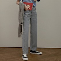 패션풀 여성용 티슨 뒷밴딩 일자 데님 팬츠 27489