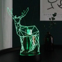 플렌느 인테리어 LED 아크릴 무드등 디퓨저 순록, 블랙체리