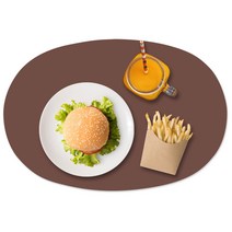 엘로니 파파 에그 실리콘 테이블 매트, 초코브라운, (428 x 288mm)