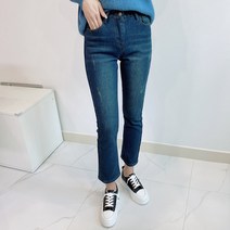 제이에이치스타일 여성용 기모 본딩 스크레치 일자 데님 팬츠 DMPROK319
