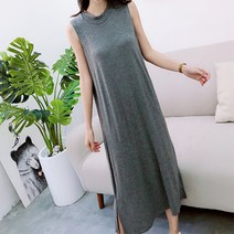 아뗄릭 보드랍따 보카시 슬라브 롱 트임 민소매 원피스 00052