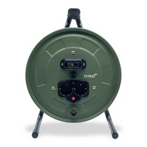 번개표 고급형 캠핑 케이블 릴 카키 SSCR-1510N, 20m, 1개