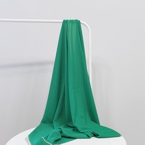 나비손길 두툼한 컬러 쉬폰 원단, 55릴리그린