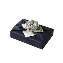 통샵 실크 겹 보자기 210 x 210 cm, 105 딥네이비 + 아이보리, 1개