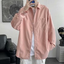 마켓A 남성용 베이직 솔리드 셔츠