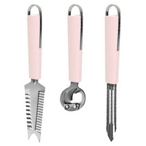 제니얼 스완 L타입 묵칼 + 오프너 + 일자 감자칼 세트, 베이비핑크