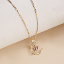 심플리엔 여성용 달 탄생석 목걸이
