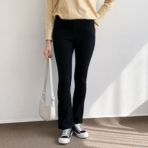 헤이진 여성용 마약 스판 부츠컷 밴딩 팬츠