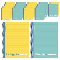 비팬시 1000 초등 무제 유선 스프링 노트 2종 세트, 옐로우, 민트, 10세트