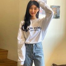 반에이크오 뉴욕 라운드 티셔츠 FREE 아이보리