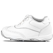 엠엔엑스15 여성용 가죽 키높이 스파이크 윙탑 골프화 5cm