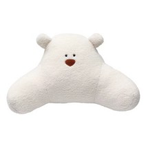 앤티스 차량용 백곰 허리쿠션, 화이트, 1개