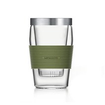 사마도요 내열 유리 티머그 500ml S018, 그린(S018B), 1개