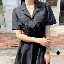 바블링브룩 여성용 바스락 투포켓 카라 반팔 셔츠