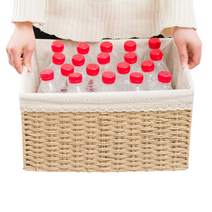 페이퍼 라탄 빨래 수납 바구니 소 RD_1389, 베이지, 1개