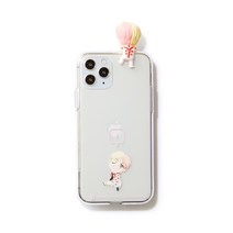 하이브 BTS 캐릭터 피규어 투명 젤리 휴대폰 케이스 말풍선