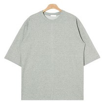 맨타임 남성용 UAL 무지 박스핏 특양면 데일리 7부 티셔츠