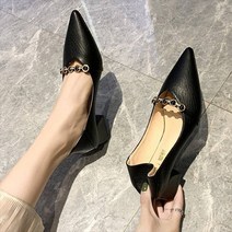 쥬얼리 장식 스트랩 스틸레토 스퀘어굽 뮬 펌프스 4cm