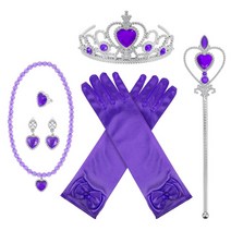 마켓감성 러브파티 보석 공주 의상 액세서리 세트, 1세트, 진보라